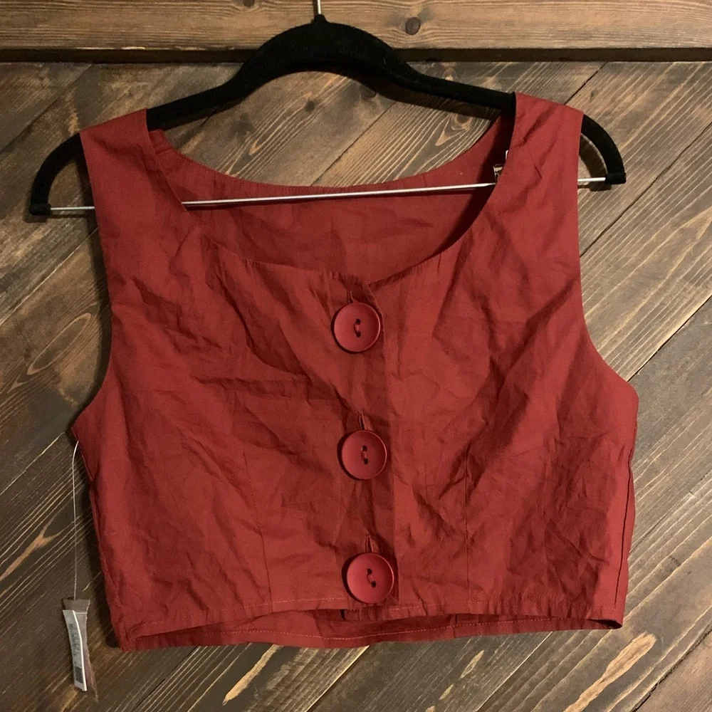 Urban Outfitters cropped button tank - Picture 4 of 5
